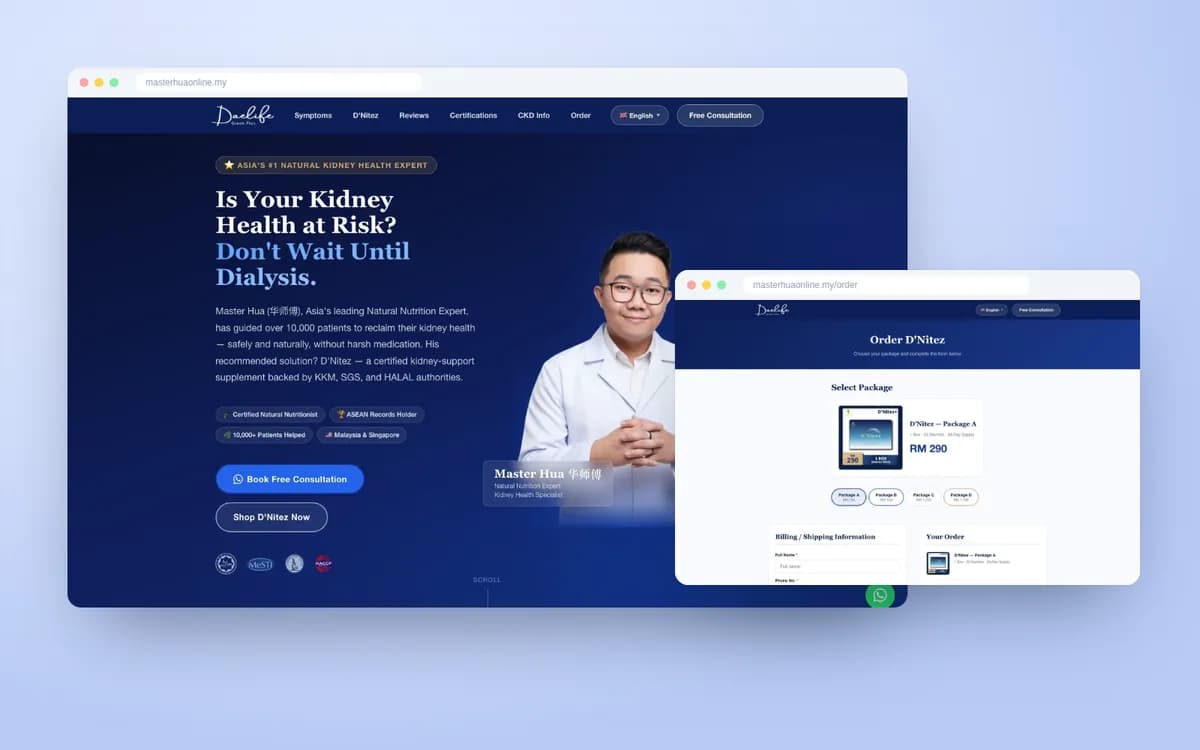 Master Hua Online — Health products e-commerce