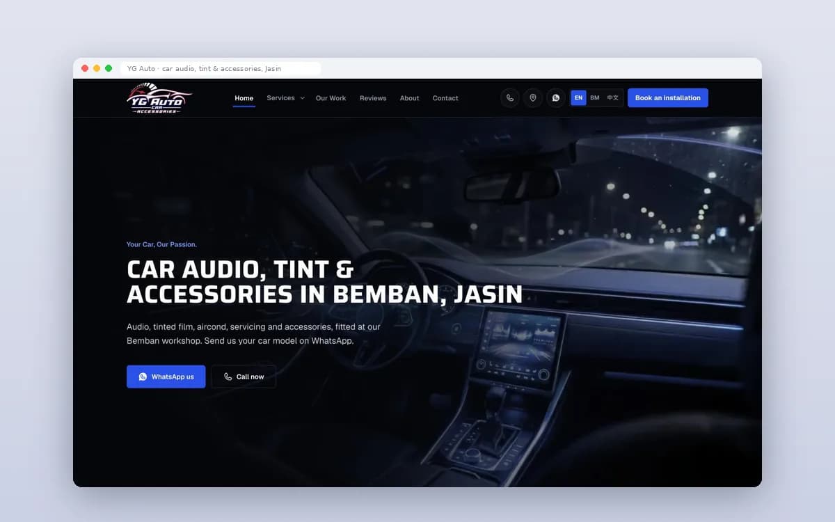 YG Auto Car Accessories — Car audio, tint & accessories